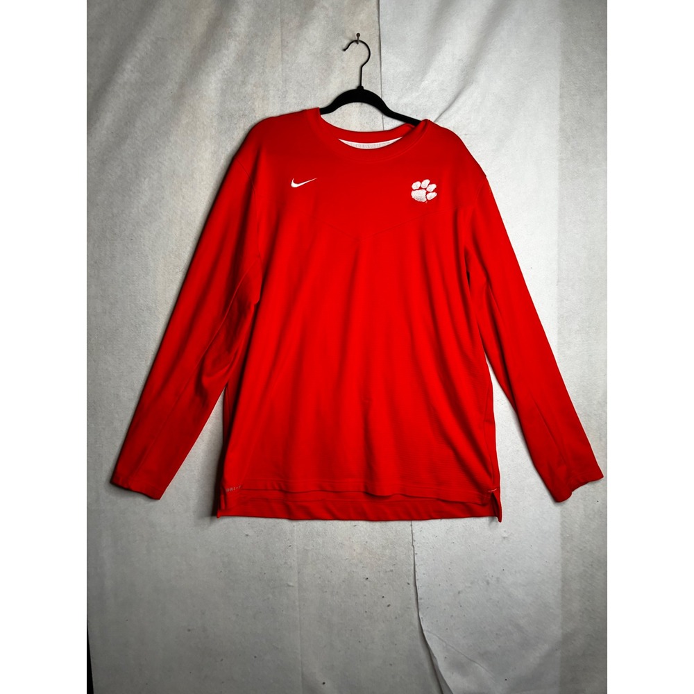 Nike Red Long Sleeve Performance Tee with Paw Logo